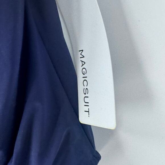 Magicsuit One-Shoulder Ruffle One Piece Swimsuit in Navy Blue Size 16 NWT - Picture 11 of 11